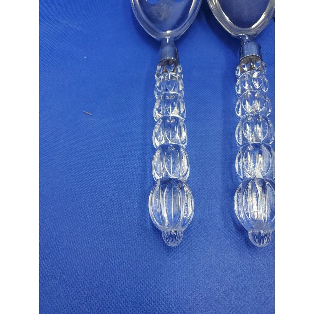 Mikasa Austria Crystal Handle And Silver Plated 6 Piece Serving Set